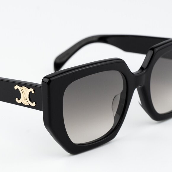 Celine TRIOMPHE Women Sunglasses Black Brown Gradient Butterfly CL40239F 01F - Picture 5 of 14